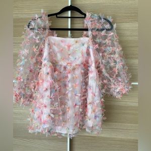 Puff Sleeve Floral Top